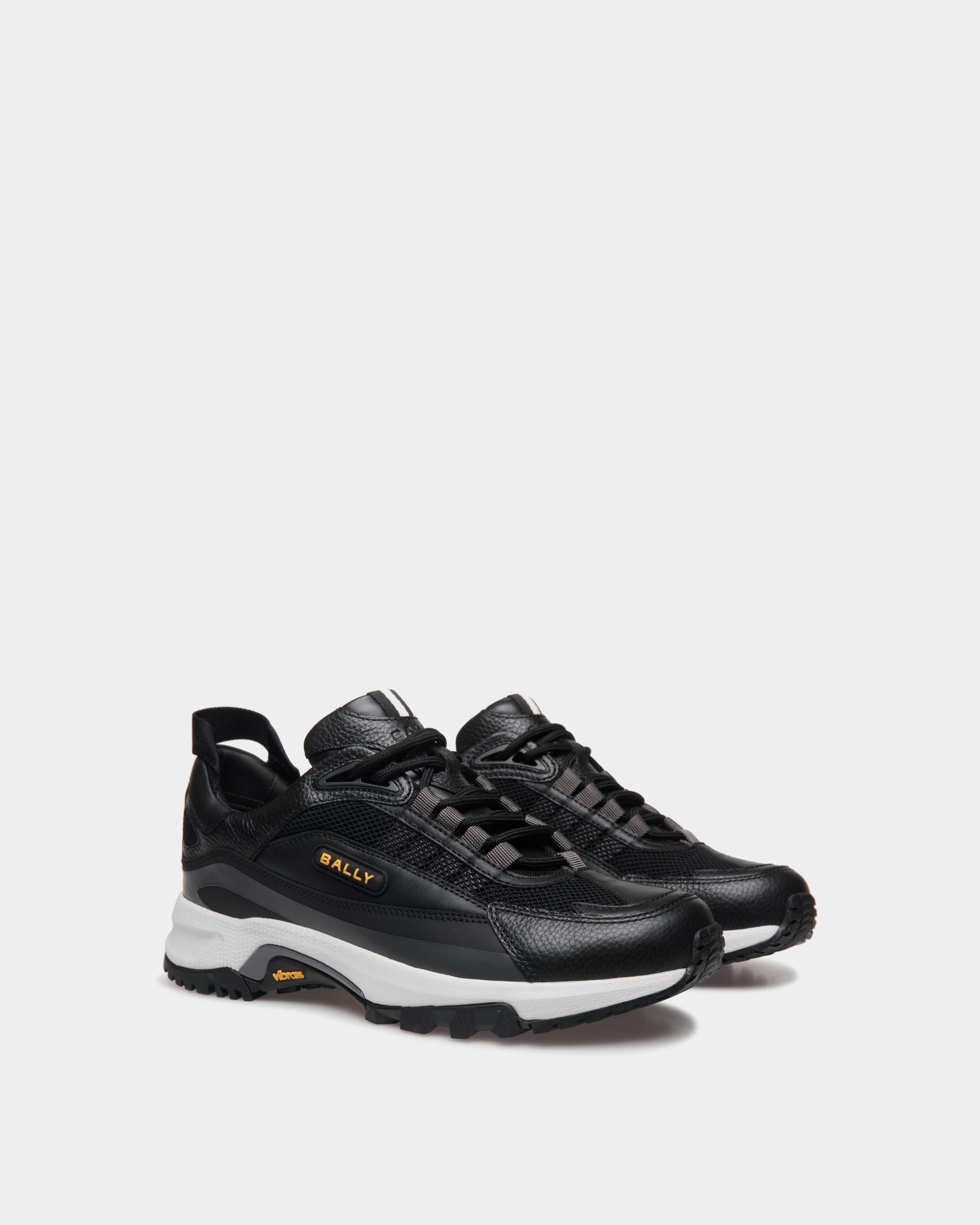 Sneaker Faster En Cuir Et Nylon Noirs - Homme - Bally - 03