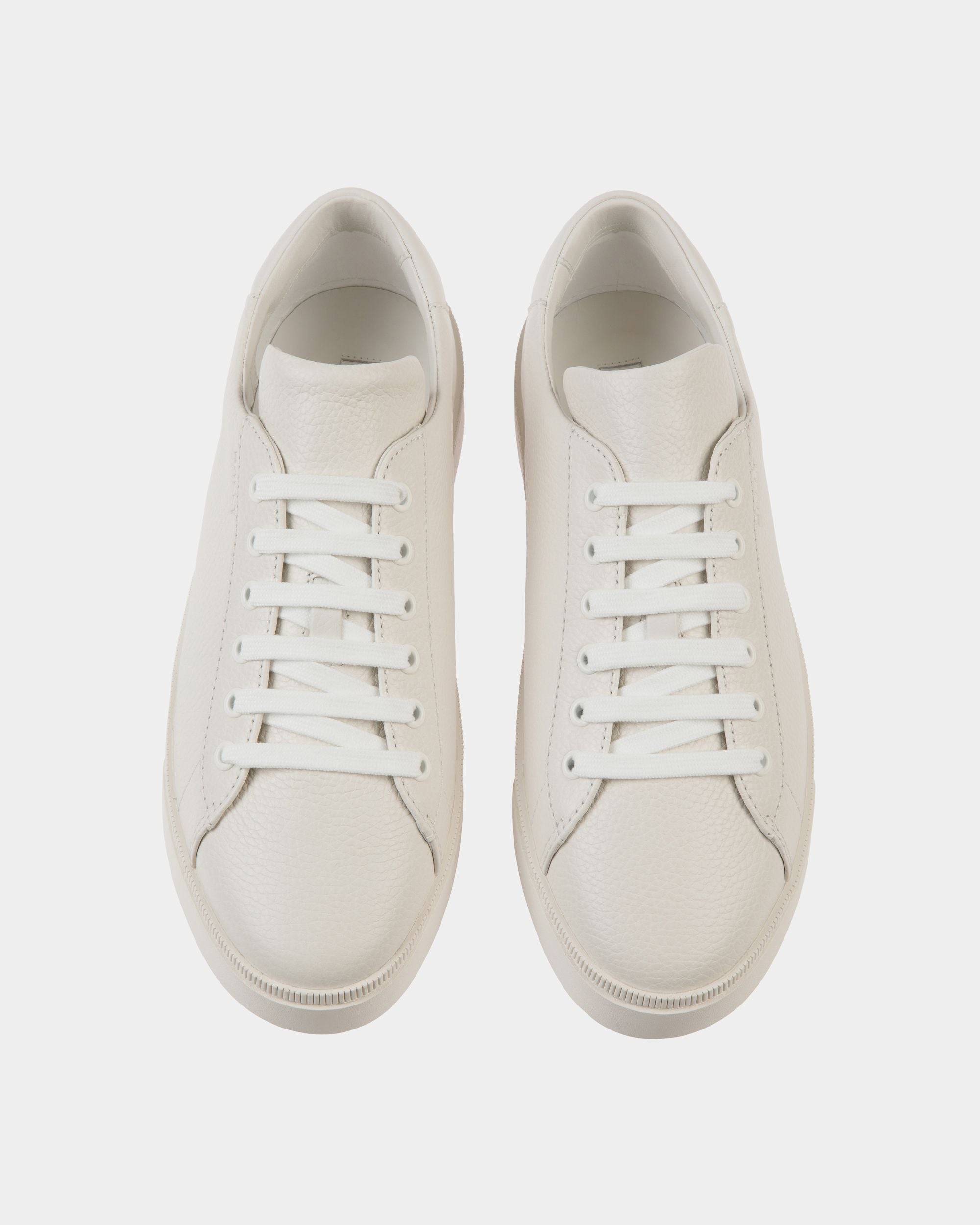 Sneaker Raise En Cuir Grainé Blanc - Homme - Bally - 05