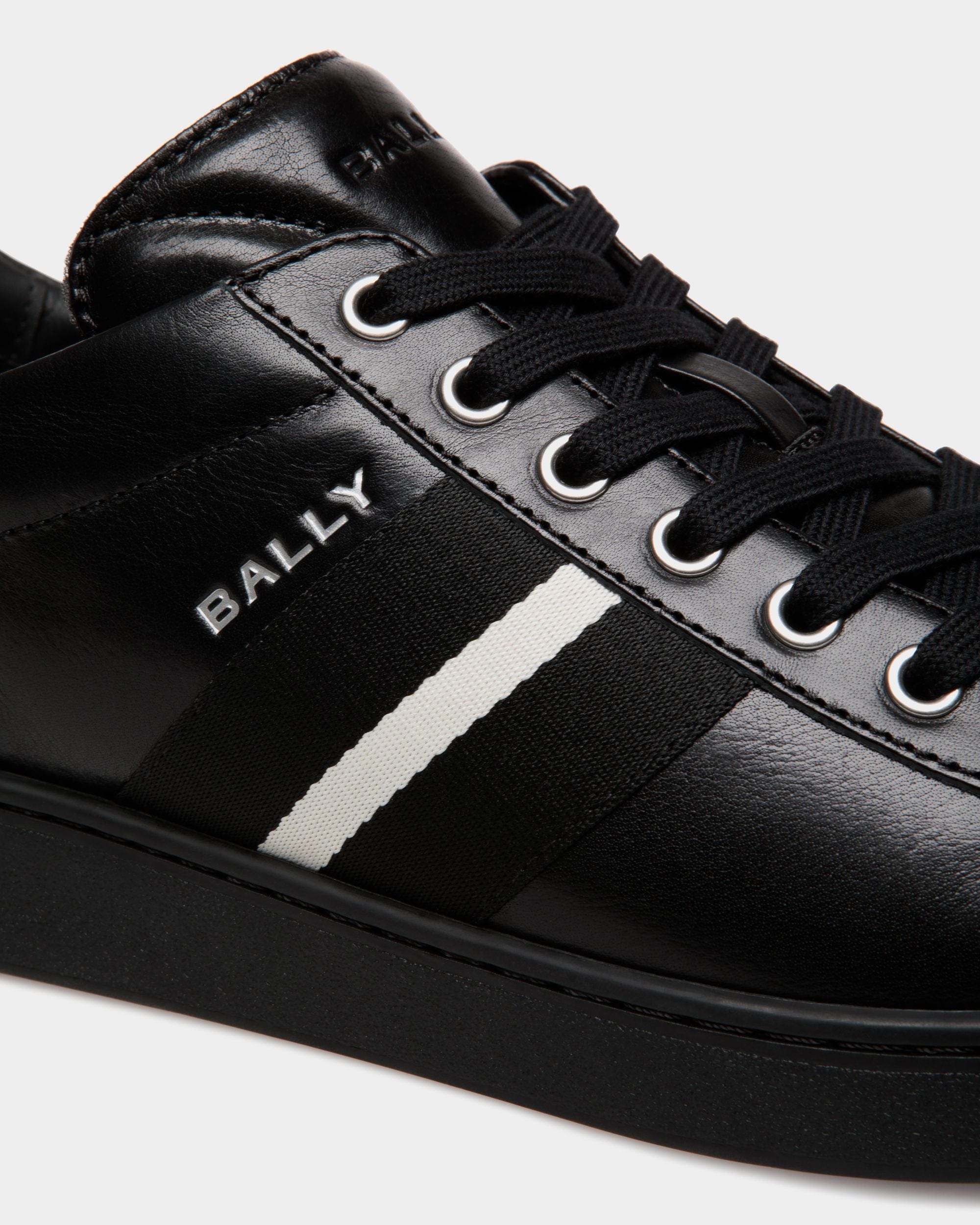 Sneaker Tennis En Cuir Noir - Homme - Bally - 05