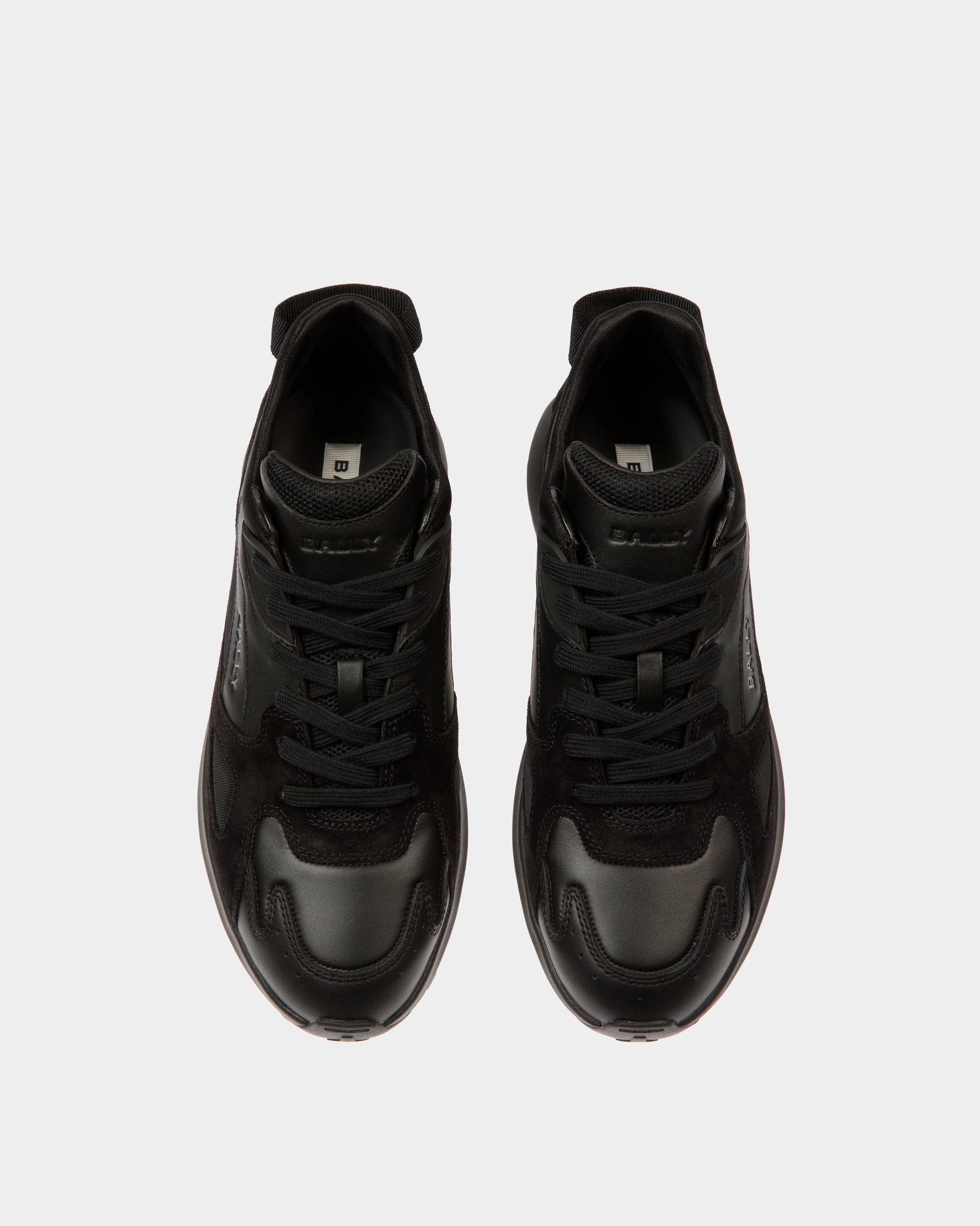 Sneaker Outline En Cuir Et Nylon Noirs - Homme - Bally - 04