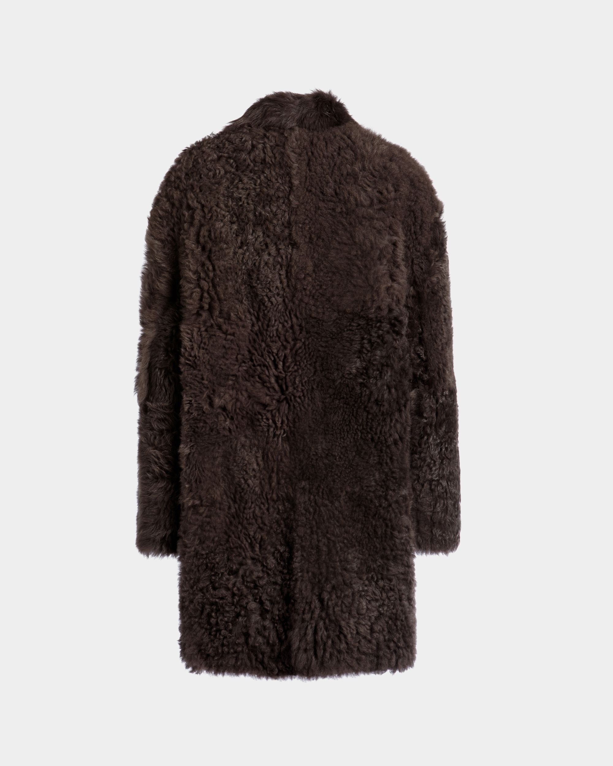 Manteau De La Capsule D’hiver En Shearling Ebano - Homme - Bally - 03