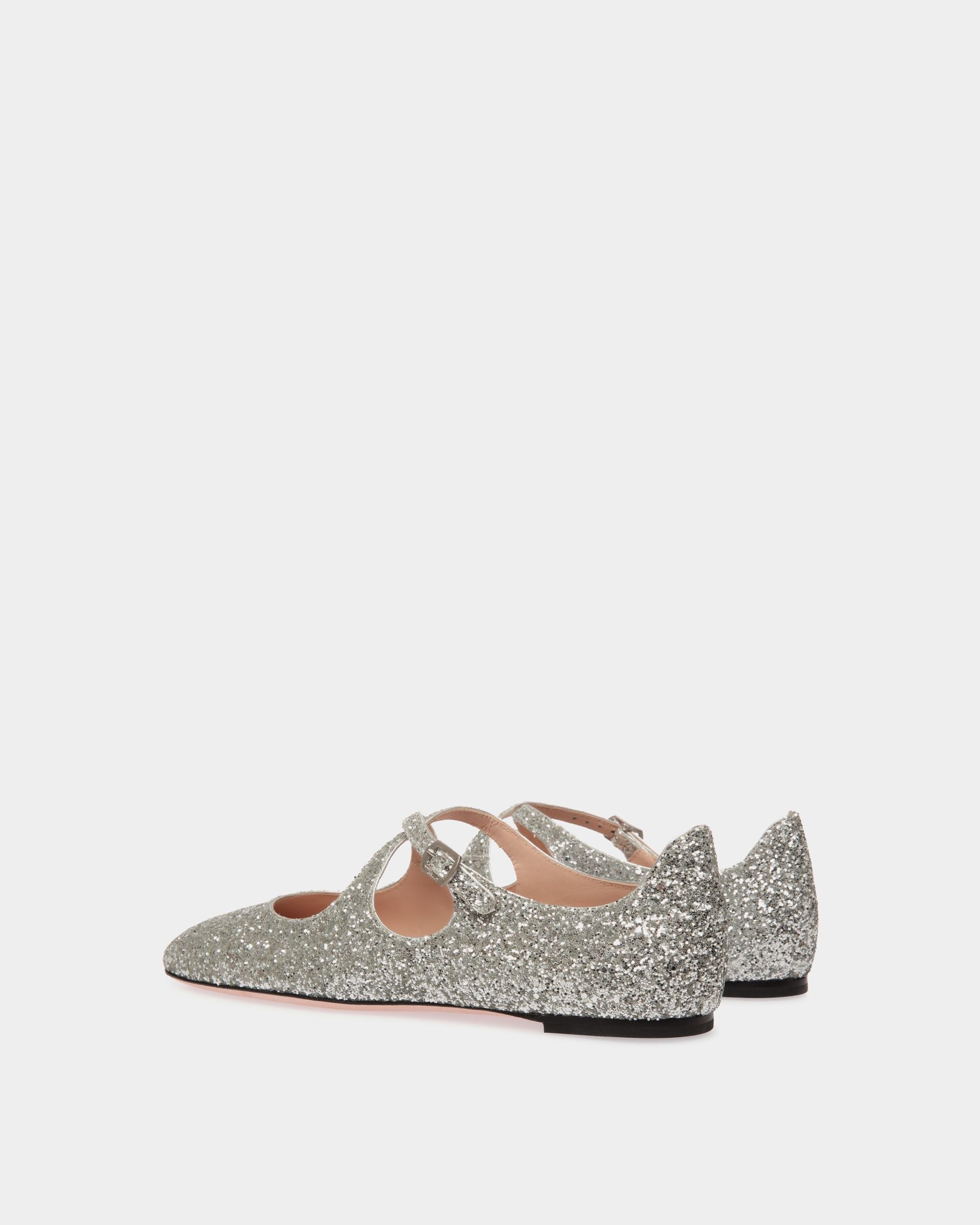 Ballyrina Flat in Silver Glitter - Femme - Bally - 03