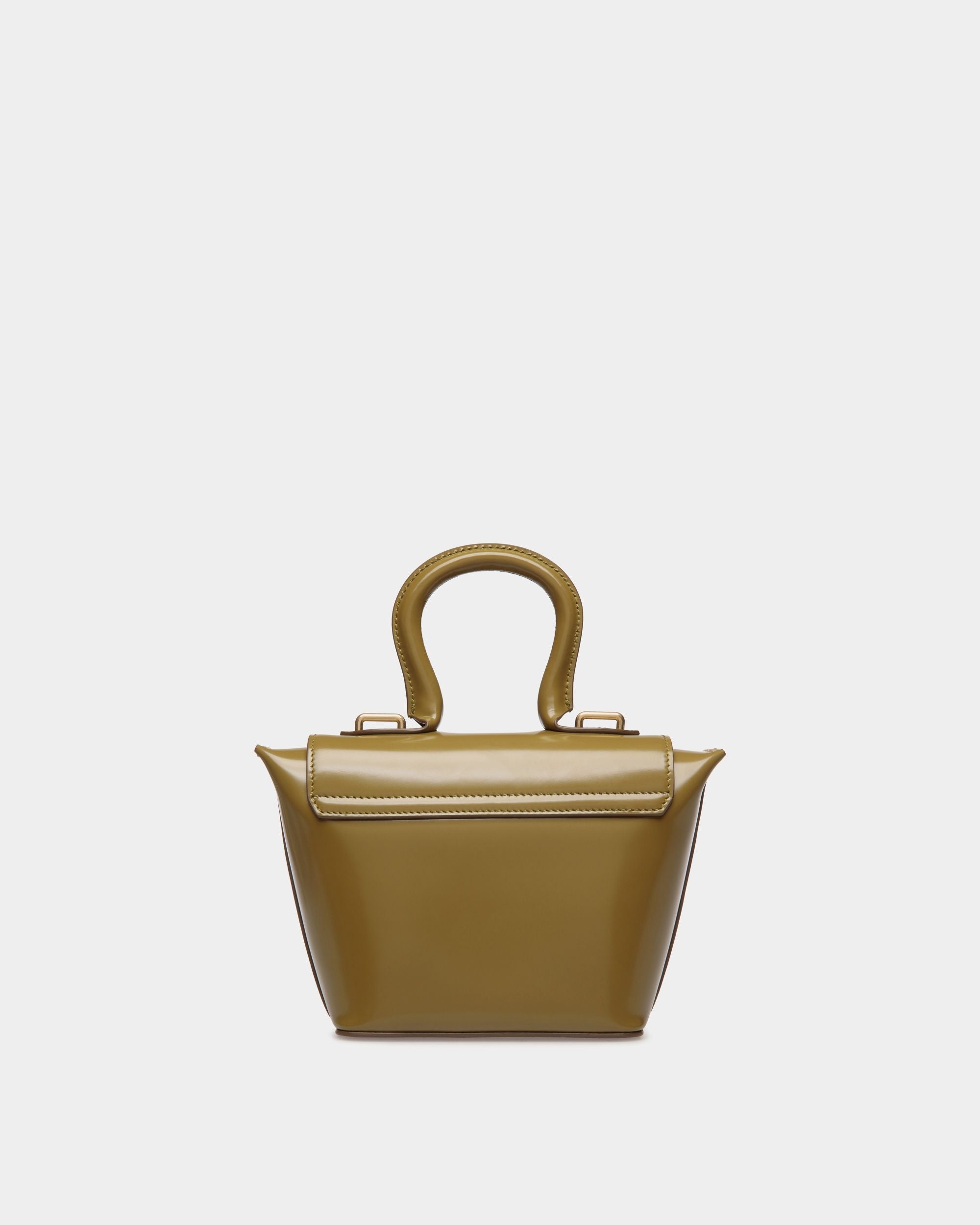 Mini-Sac Belle En Cuir Brossé Olive Green - Femme - Bally - 03