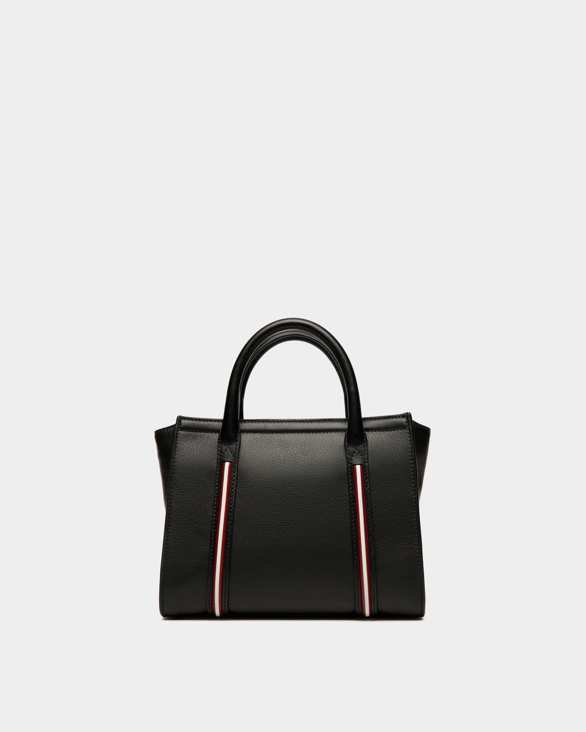 Petit Sac Cabas Code En Cuir Noir - Femme - Bally - 02