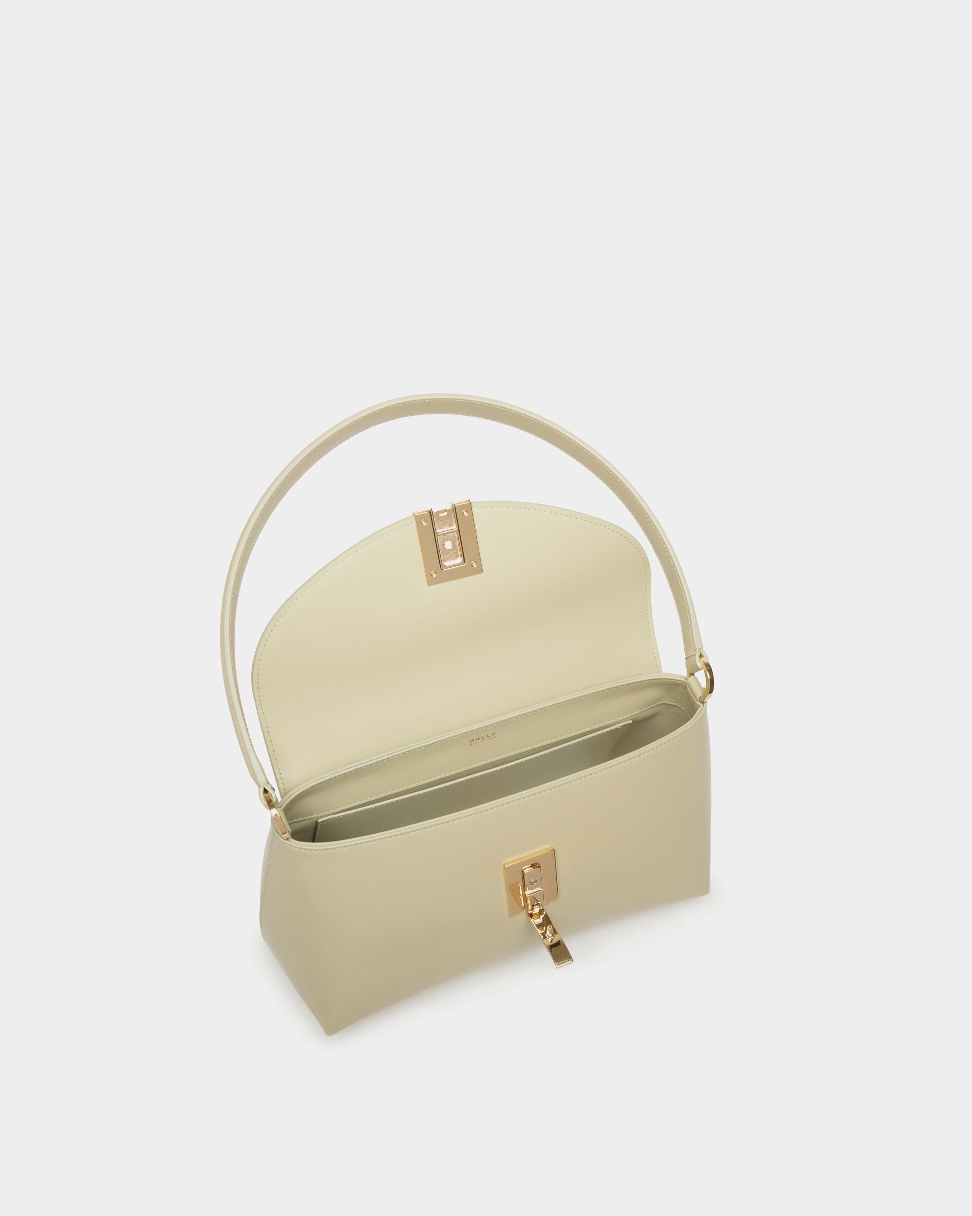 Petit Sac À Anse Supérieure Ollam En Cuir Light Green - Femme - Bally - 05