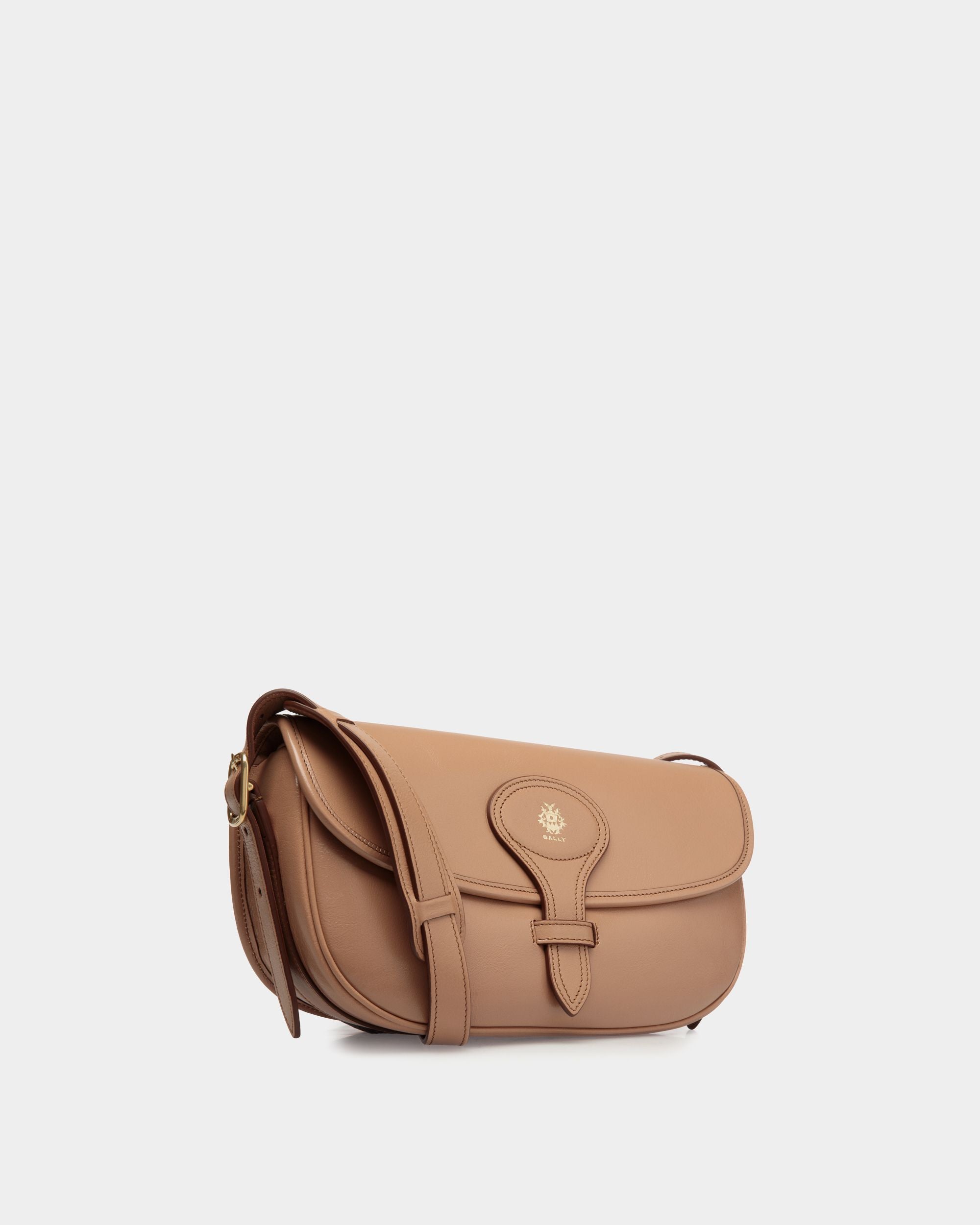 Sac À Bandoulière Beckett En Cuir Praline Beige - Femme - Bally - 03