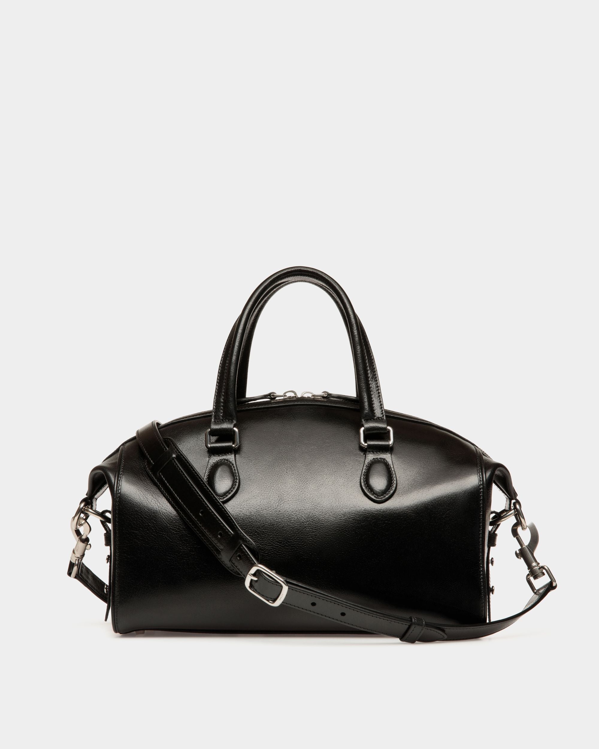 Sac À Anse Supérieure Beckett En Cuir Noir - Femme - Bally - 02