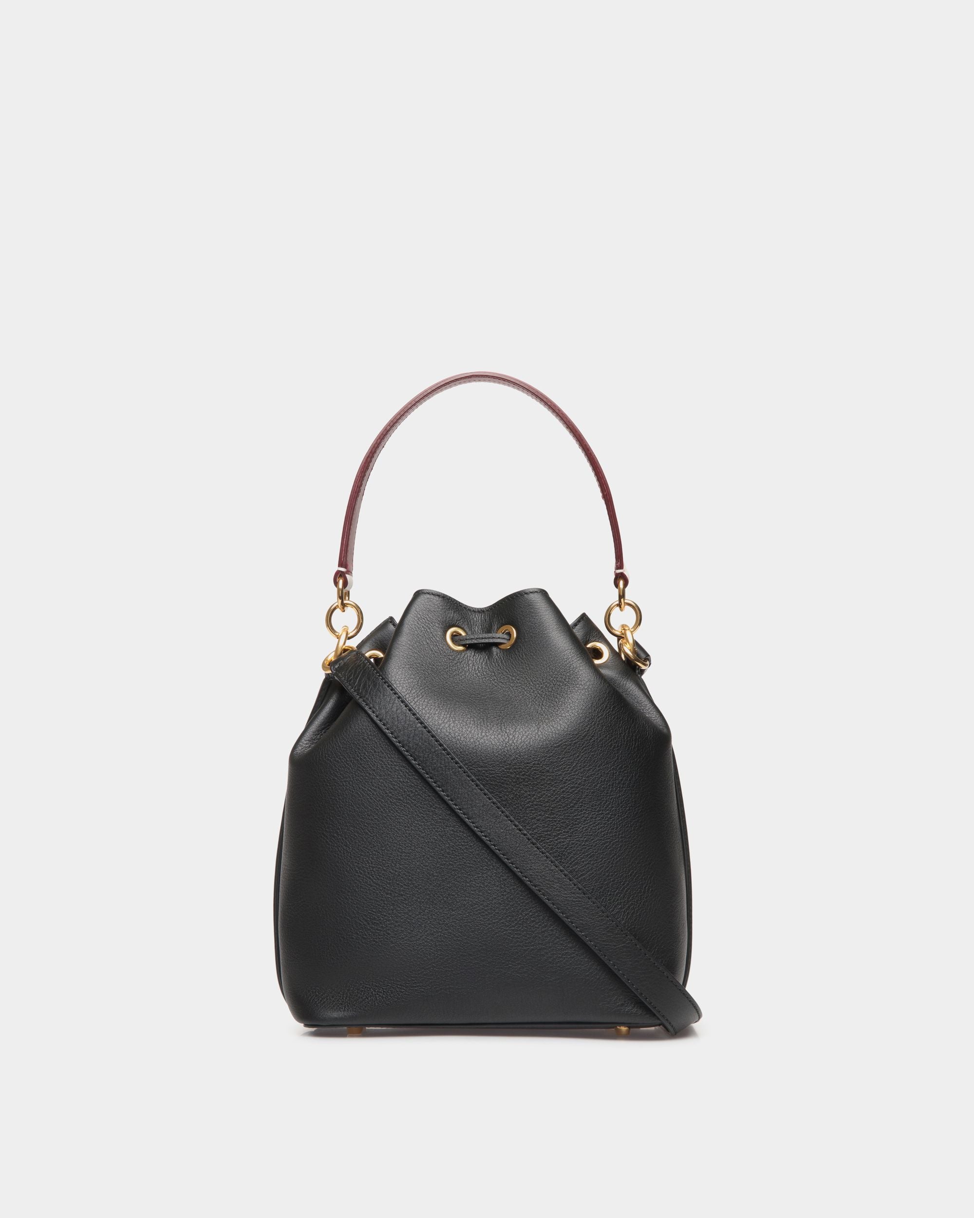 Sac Seau Code En Cuir Noir - Femme - Bally - 02