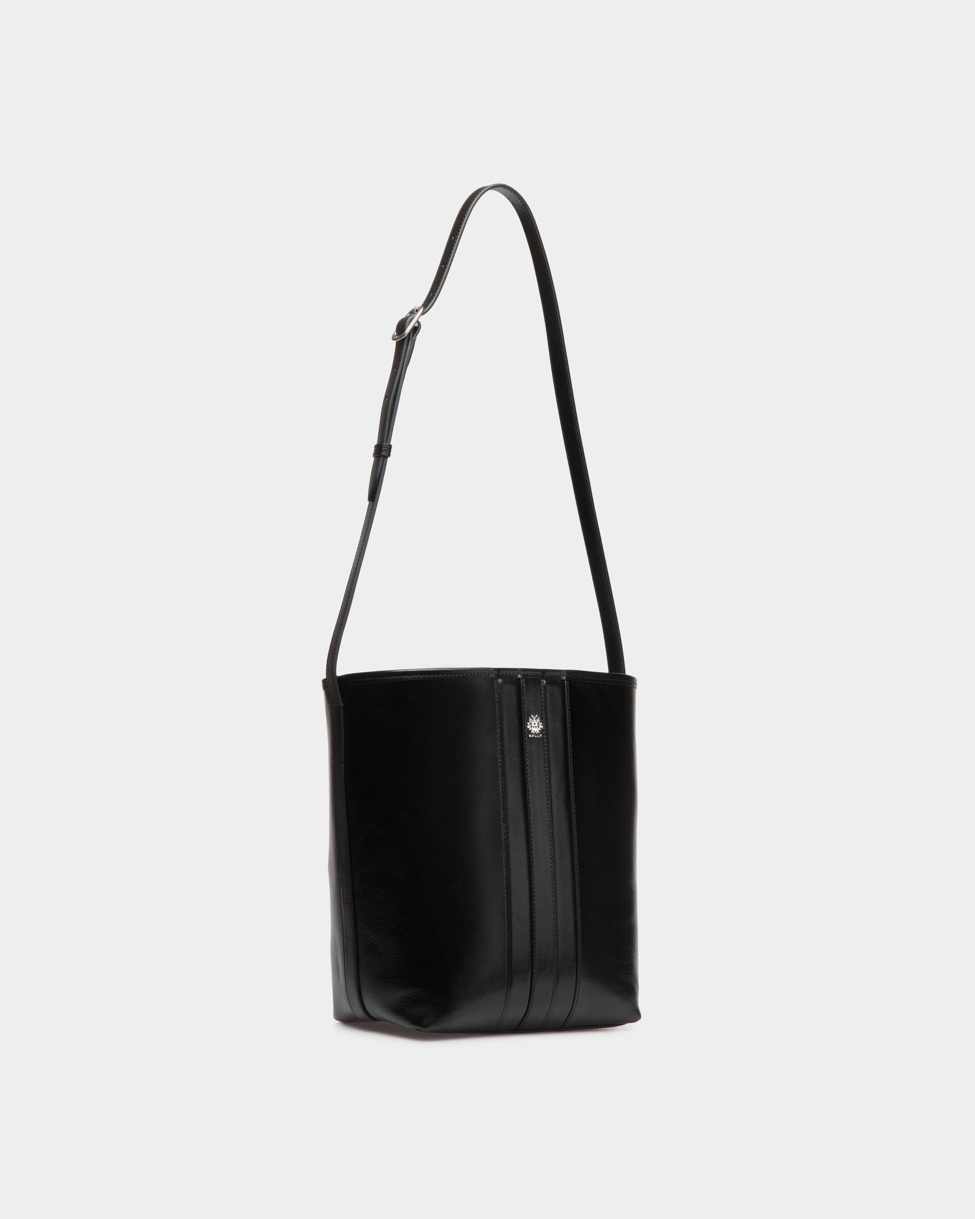 Sac Seau Beckett En Cuir Noir - Femme - Bally - 03