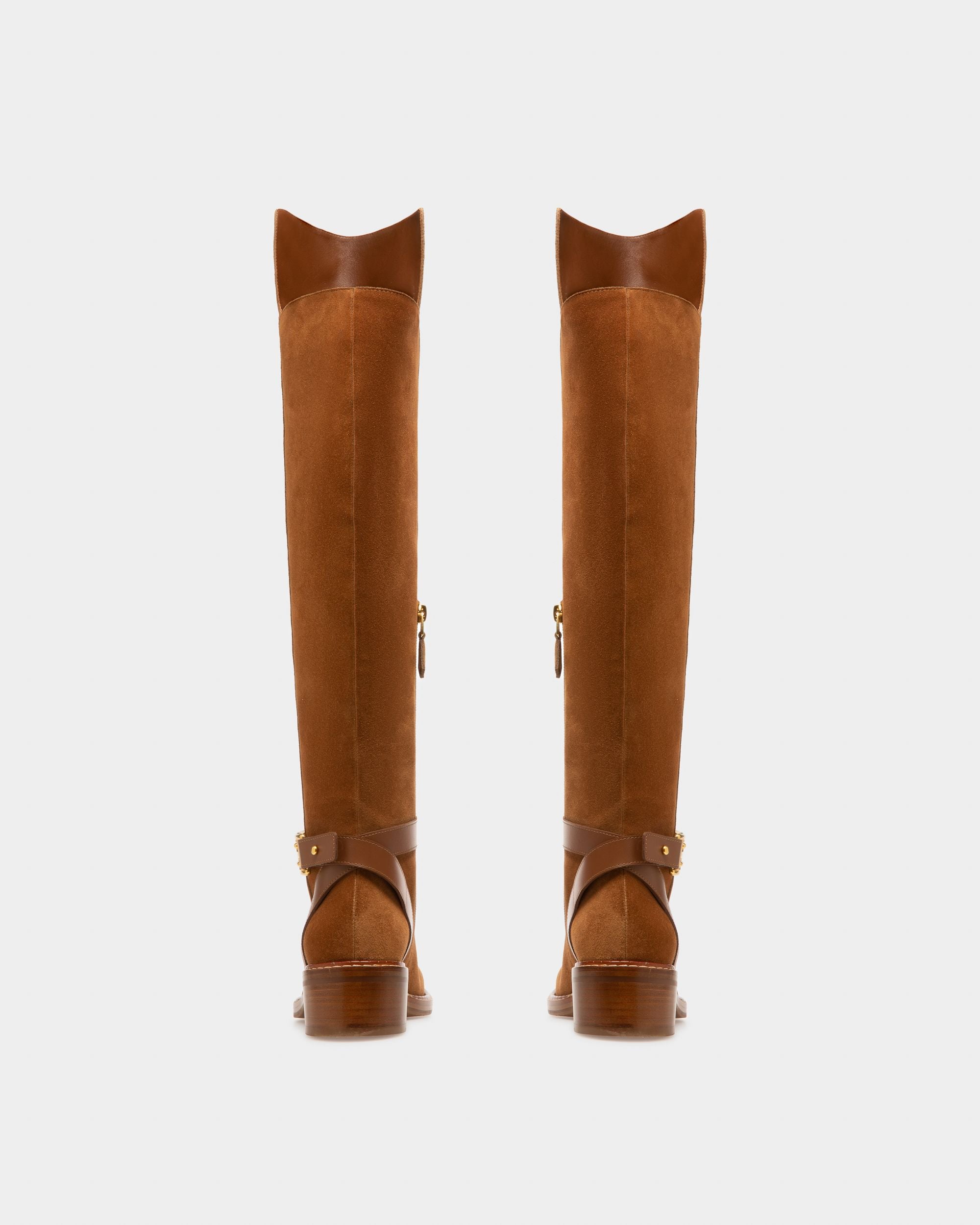 Eloire Bottes Longues En Cuir Marron - Femme - Bally - 04