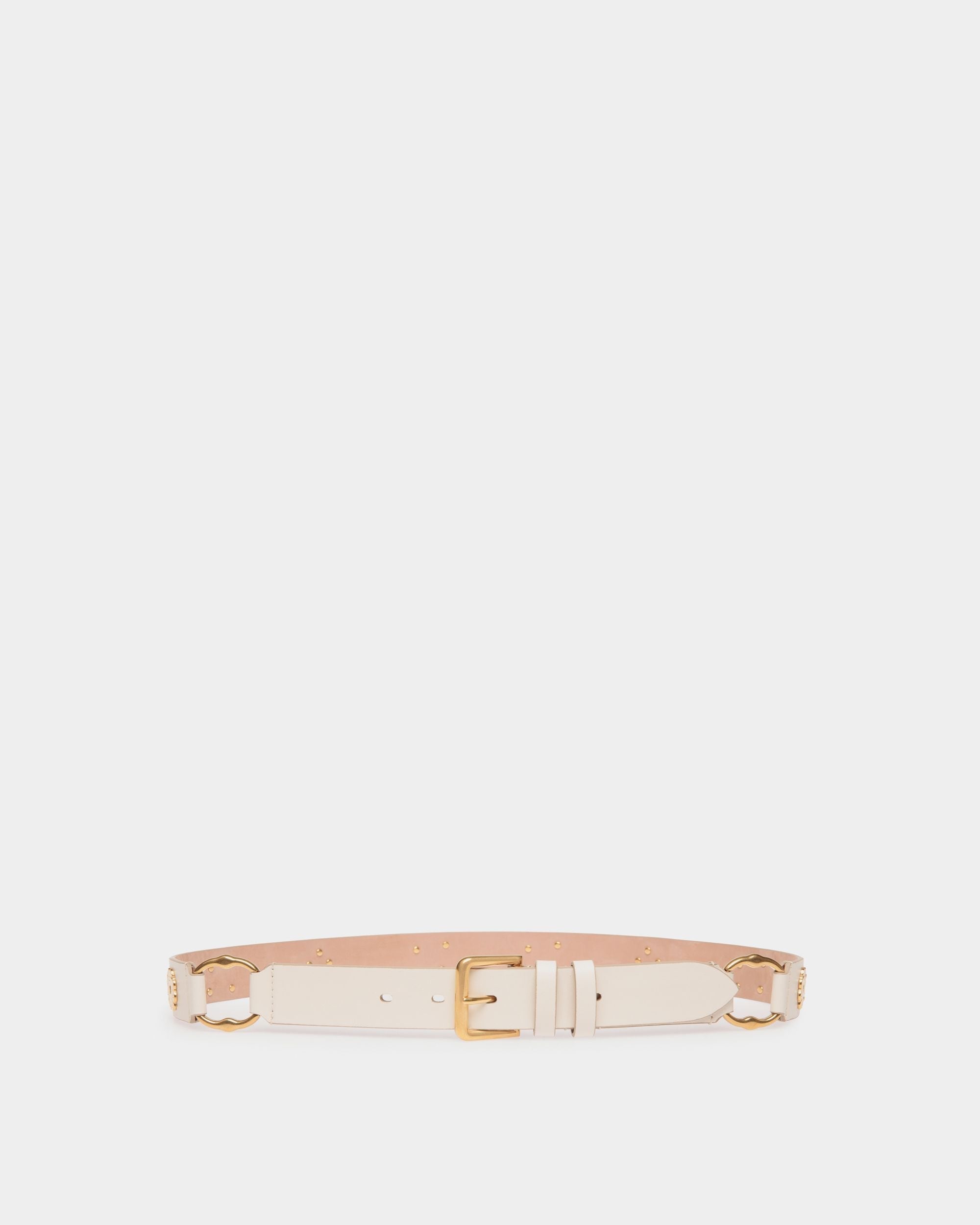 Ceinture Arkle 85 cm En Cuir Blanc - Femme - Bally - 01