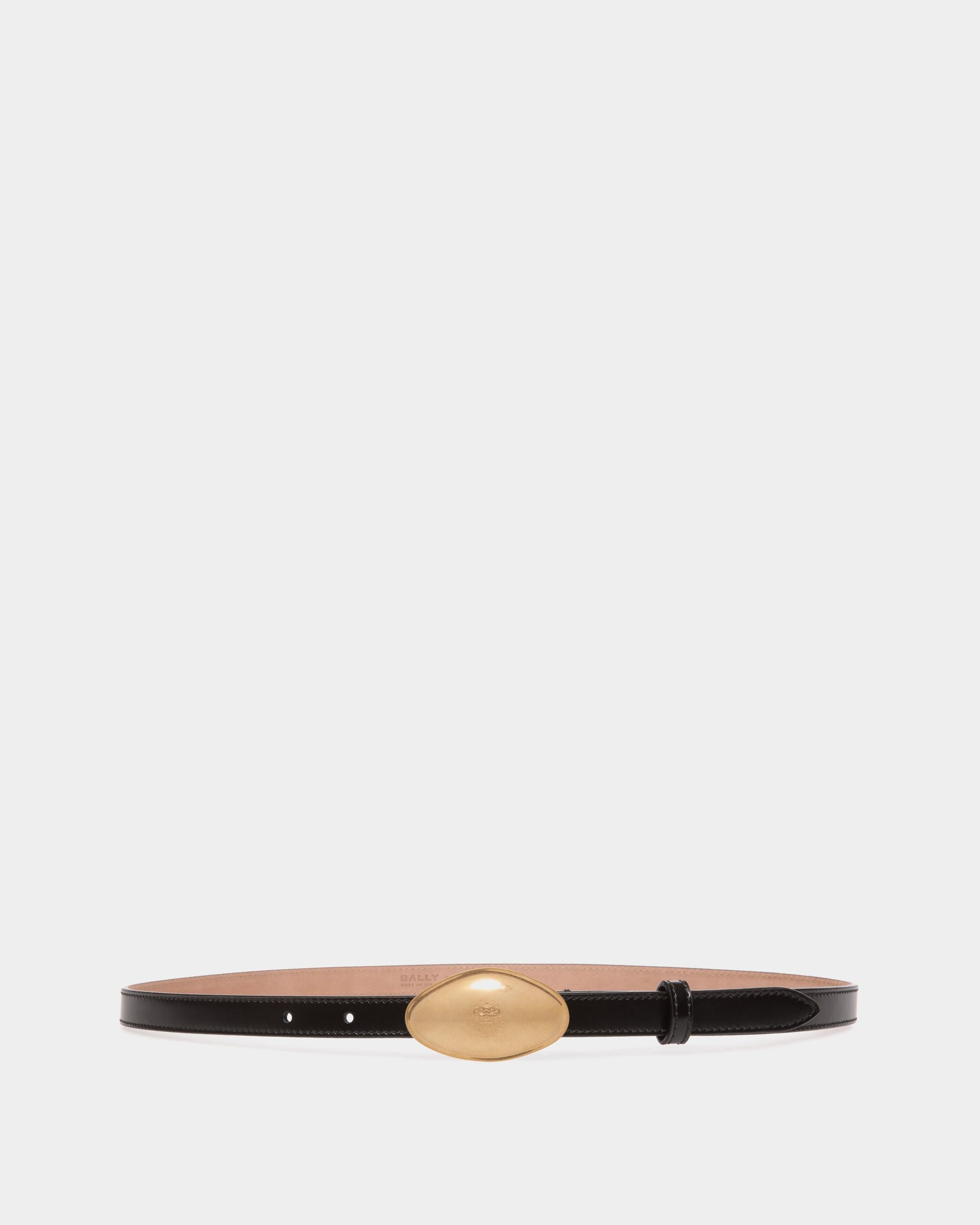 Ceinture Swissness 15 Mm En Cuir Noir Brossé - Femme - Bally - 01