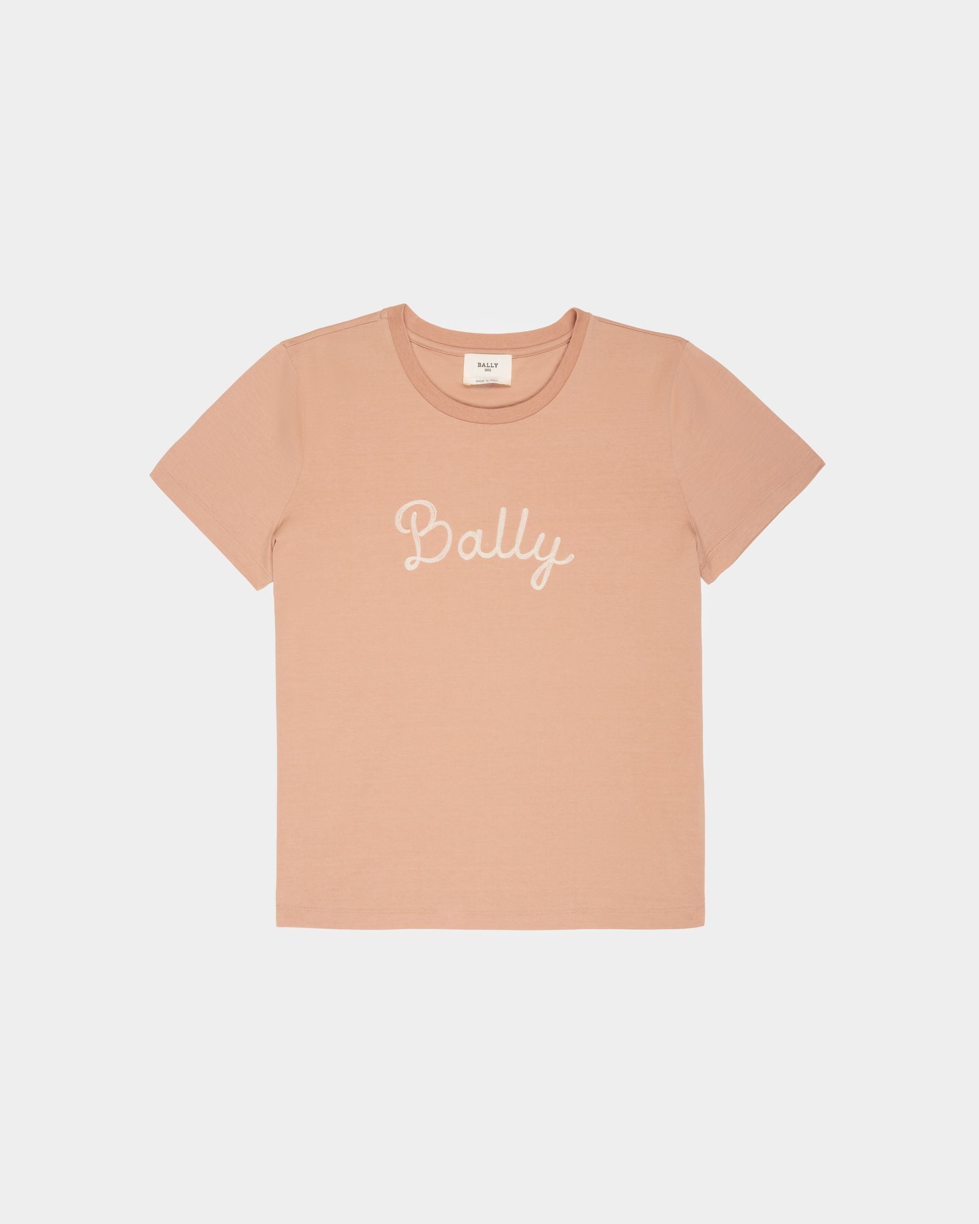 T-Shirt En Coton Rose - Femme - Bally - 01