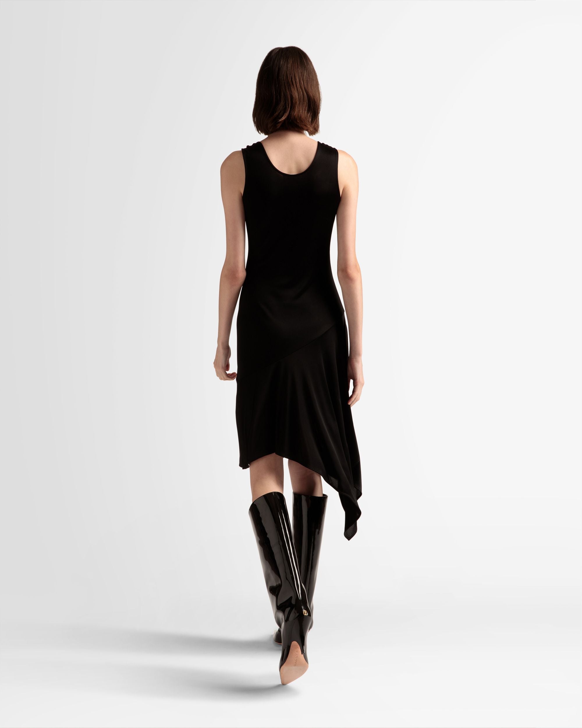 Robe asymétrique En viscose mélangée noire - Femme - Bally - 06