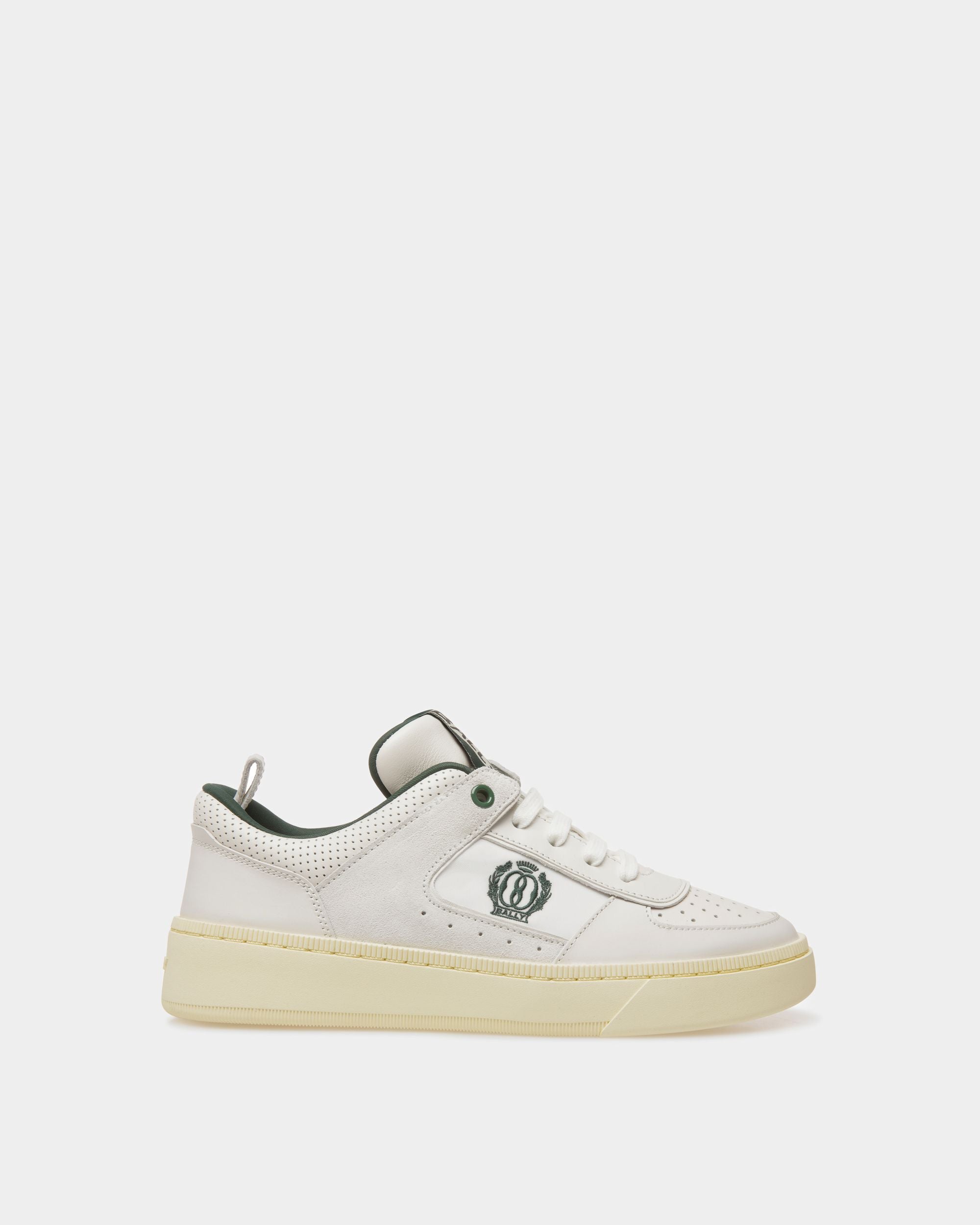 Sneakers Raise En cuir blanc et vert - Femme - Bally - 01