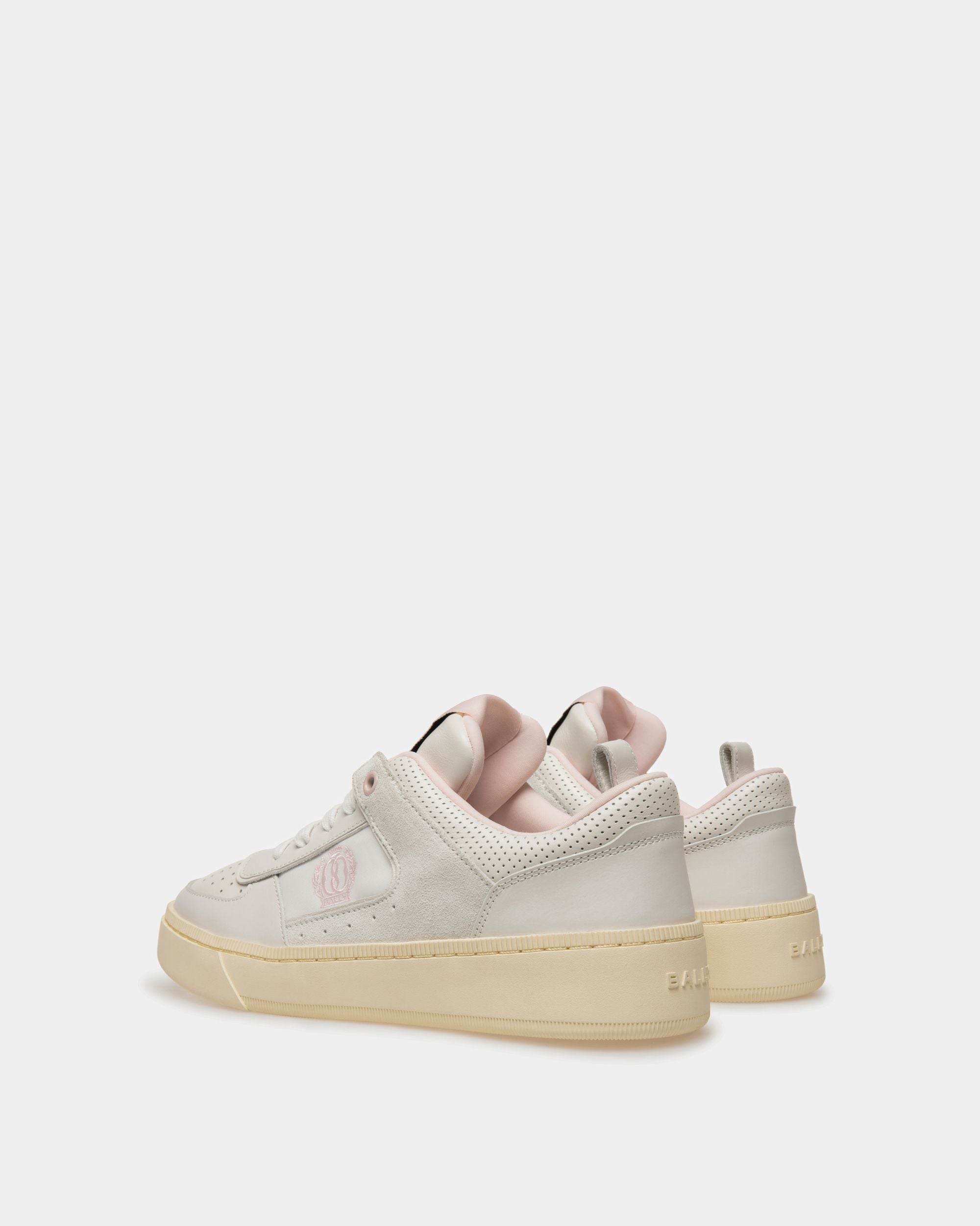 Sneakers Raise Cuir blanc et rose - Femme - Bally - 03