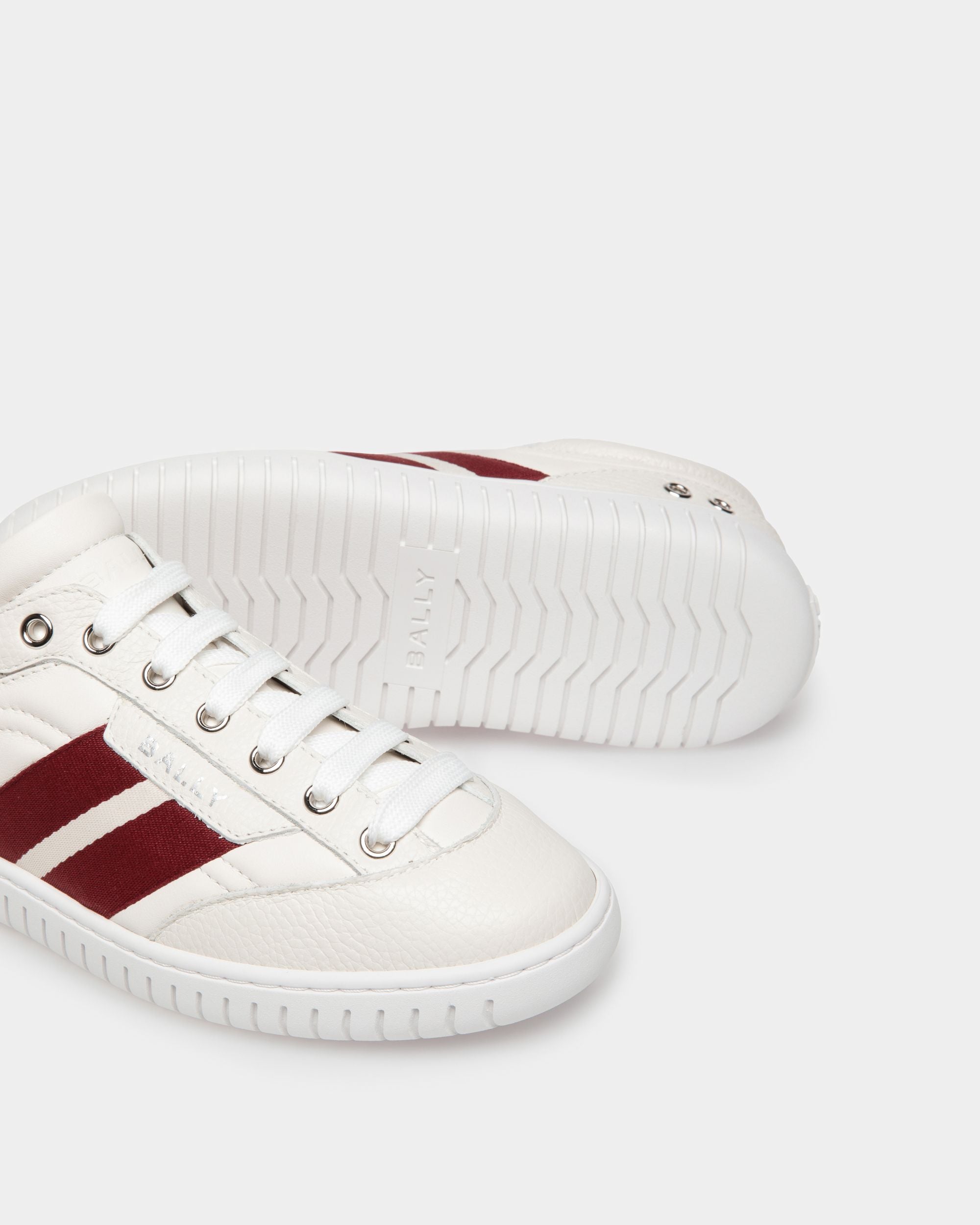 Sneaker Player En Cuir Blanc - Femme - Bally - 04