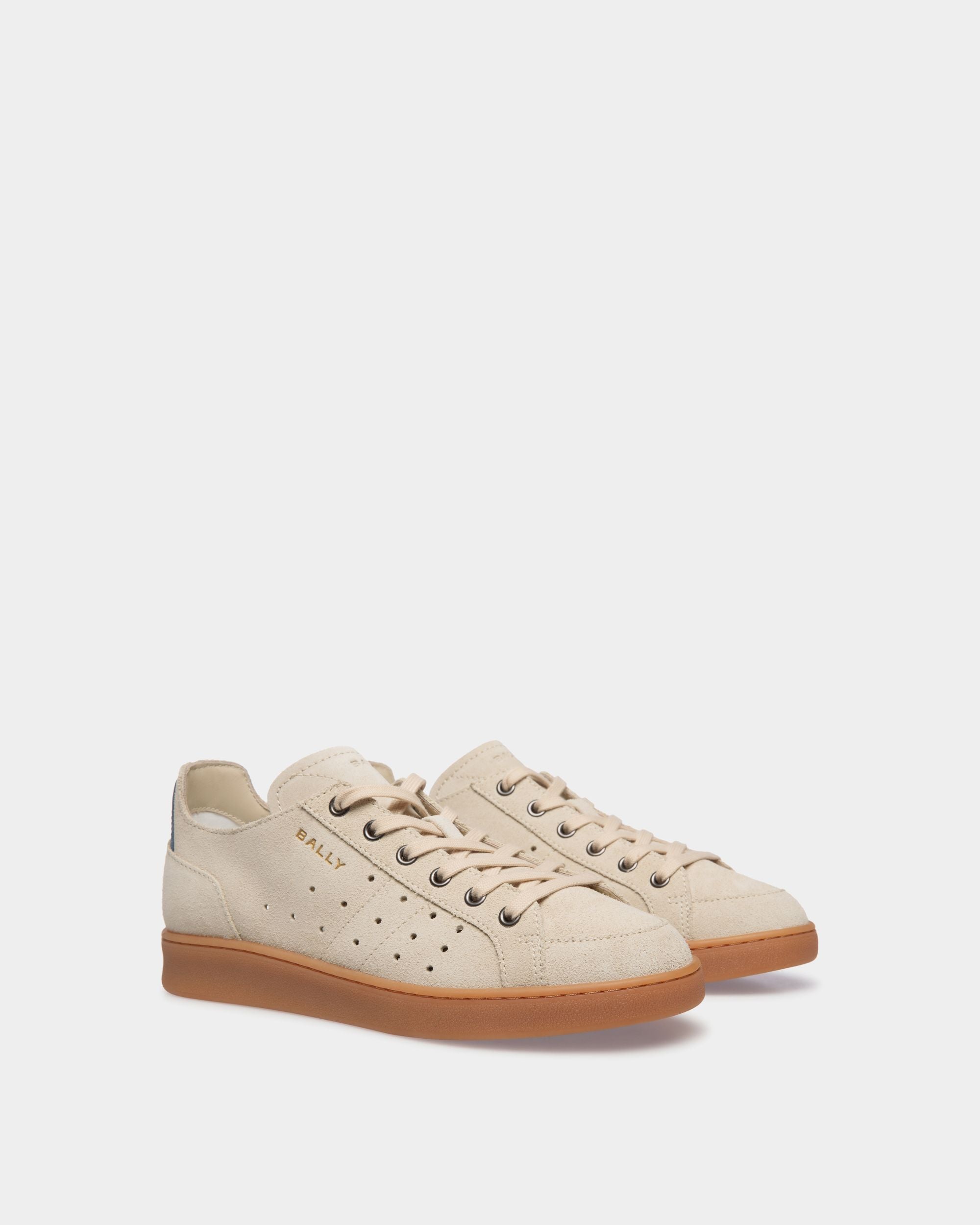 Sneaker Tennis En Daim Champagne - Femme - Bally - 02