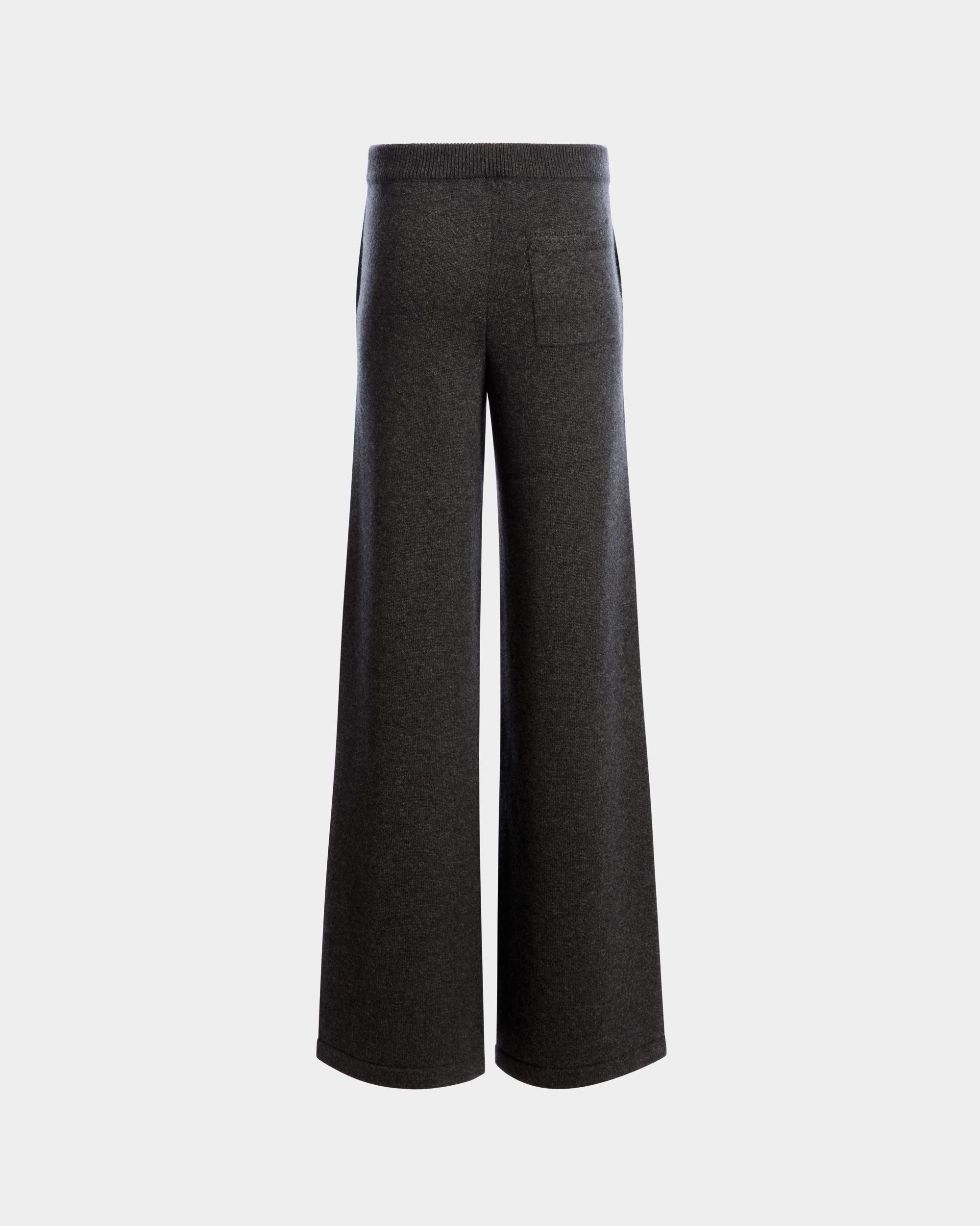 Pantalon En Maille De Laine Et Cachemire Dark Grey - Femme - Bally - 03