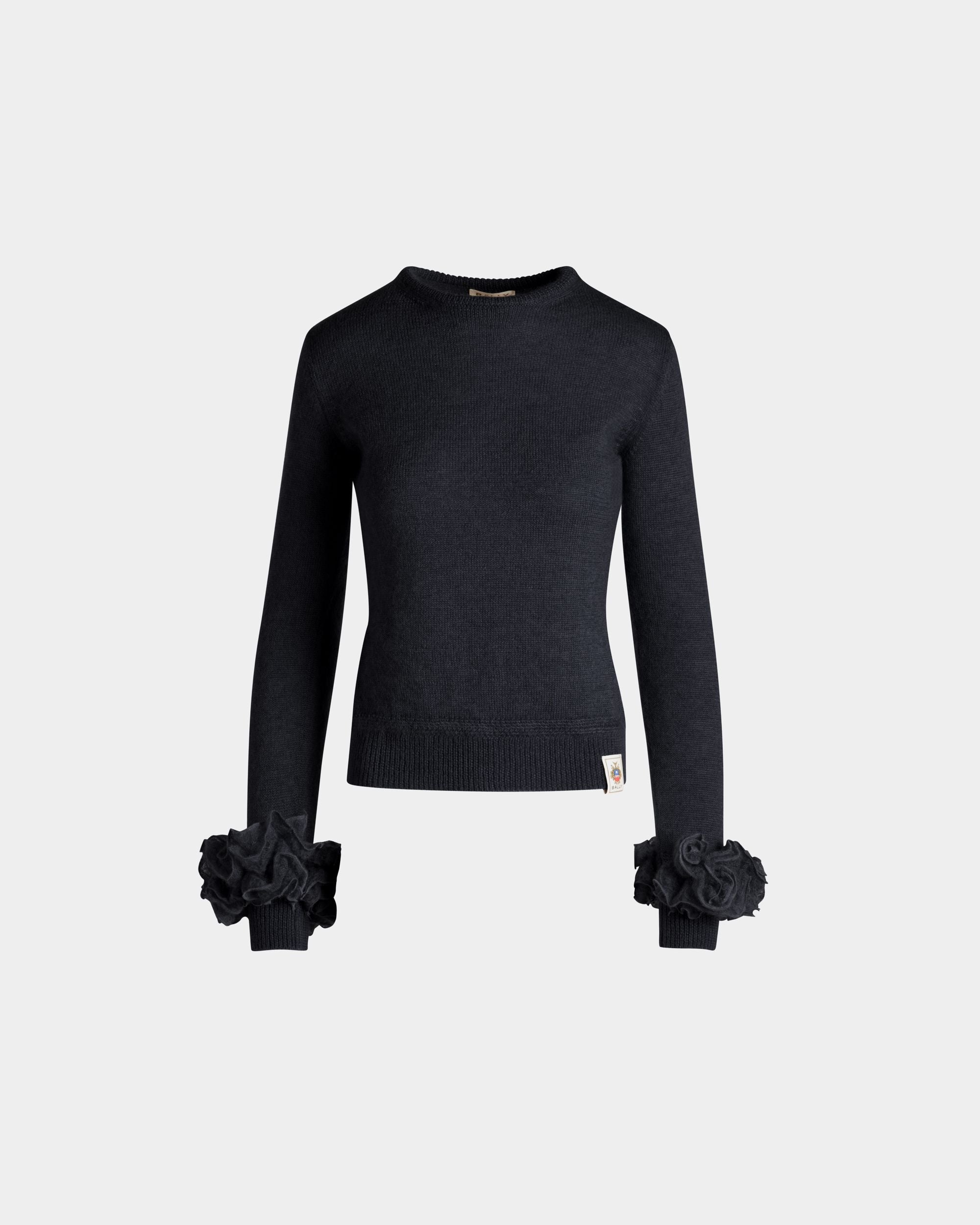 Top En Maille De Mohair Et Soie Navy Blue - Femme - Bally - 01