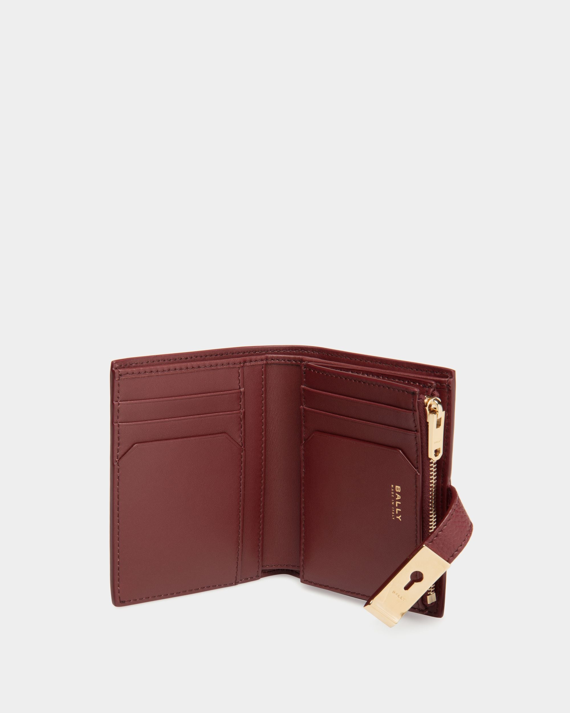 Portefeuille Lock Me En Cuir Grainé Andorra - Femme - Bally - 03