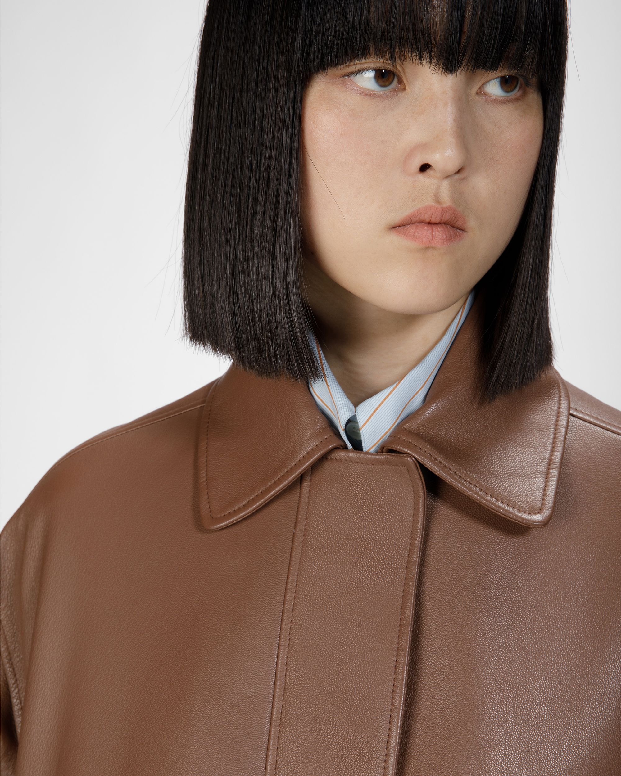 Veste En Cuir Marron - Femme - Bally - 06