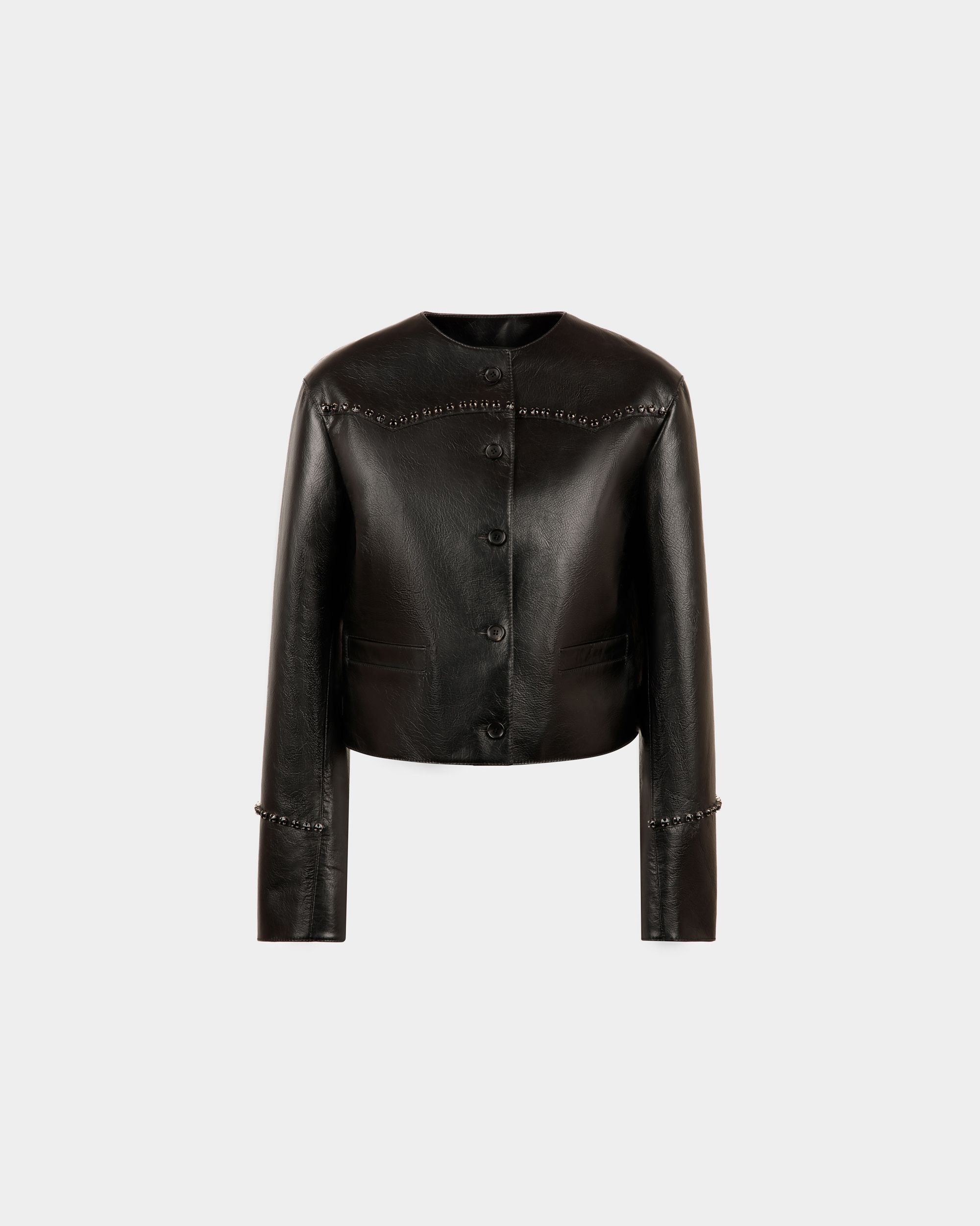 Veste en Cuir Noir - Femme - Bally - 01