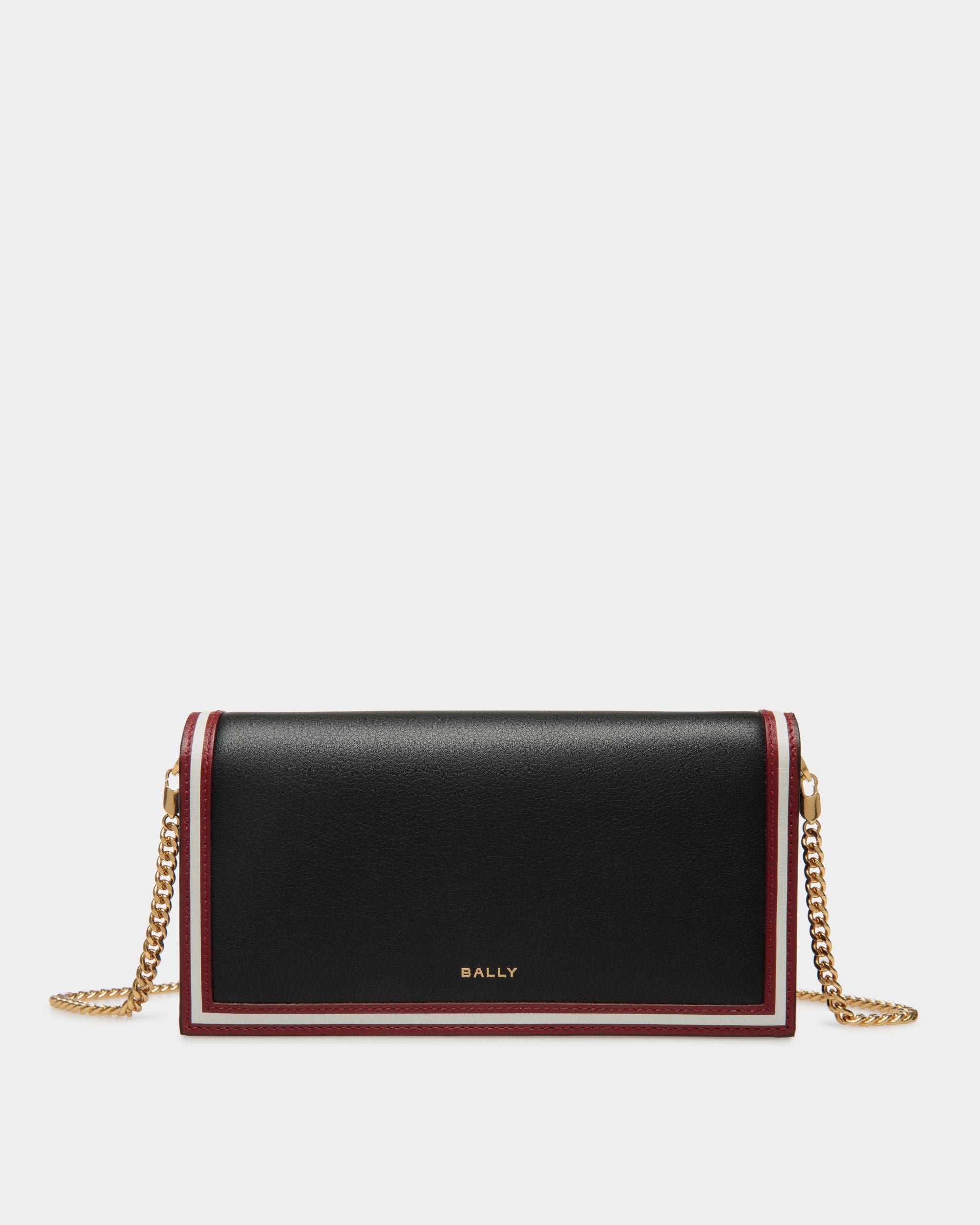 Portefeuille À Chaîne Code En Cuir Noir - Femme - Bally - 01