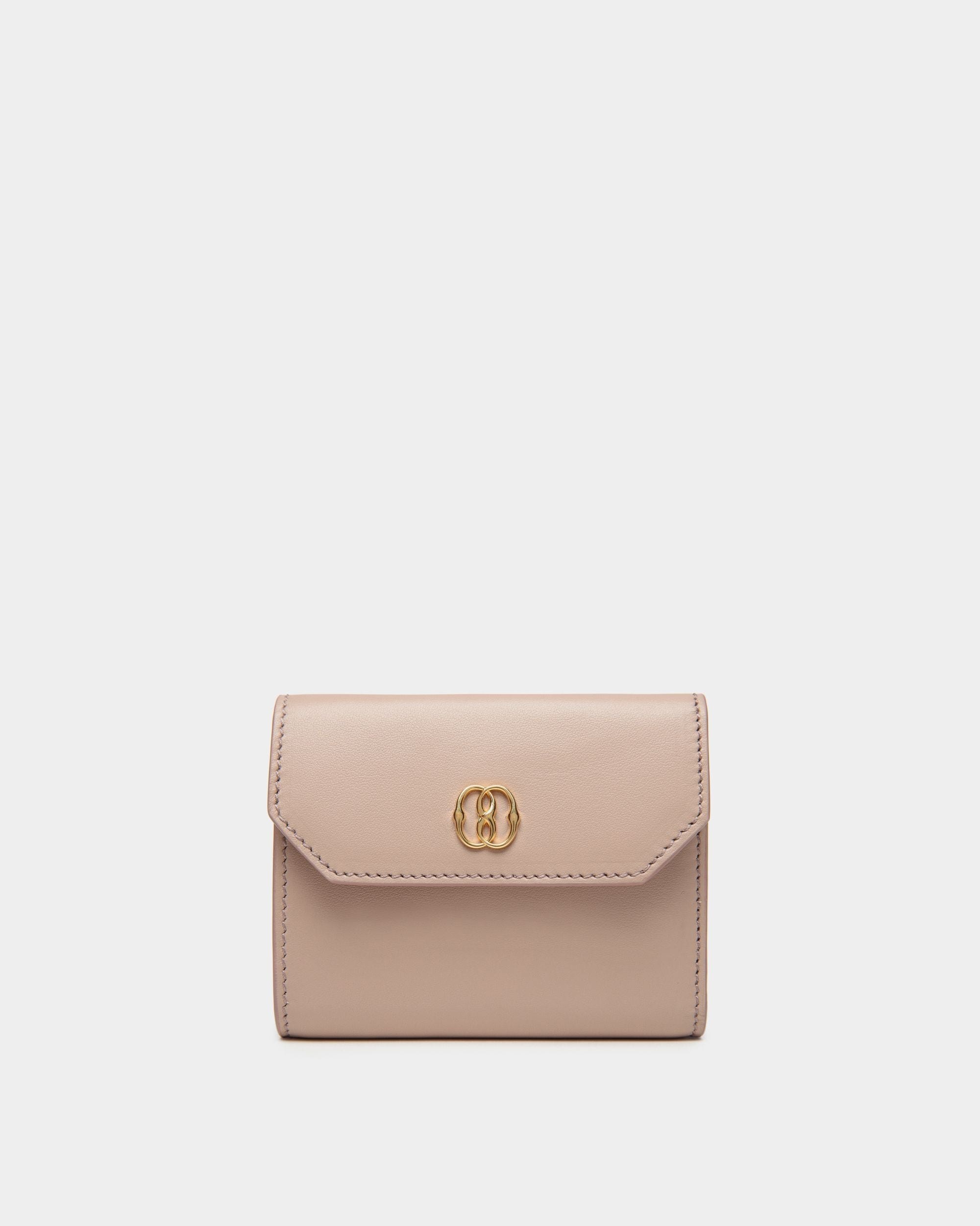 Portefeuille Emblem En Cuir Light Beige - Femme - Bally - 01