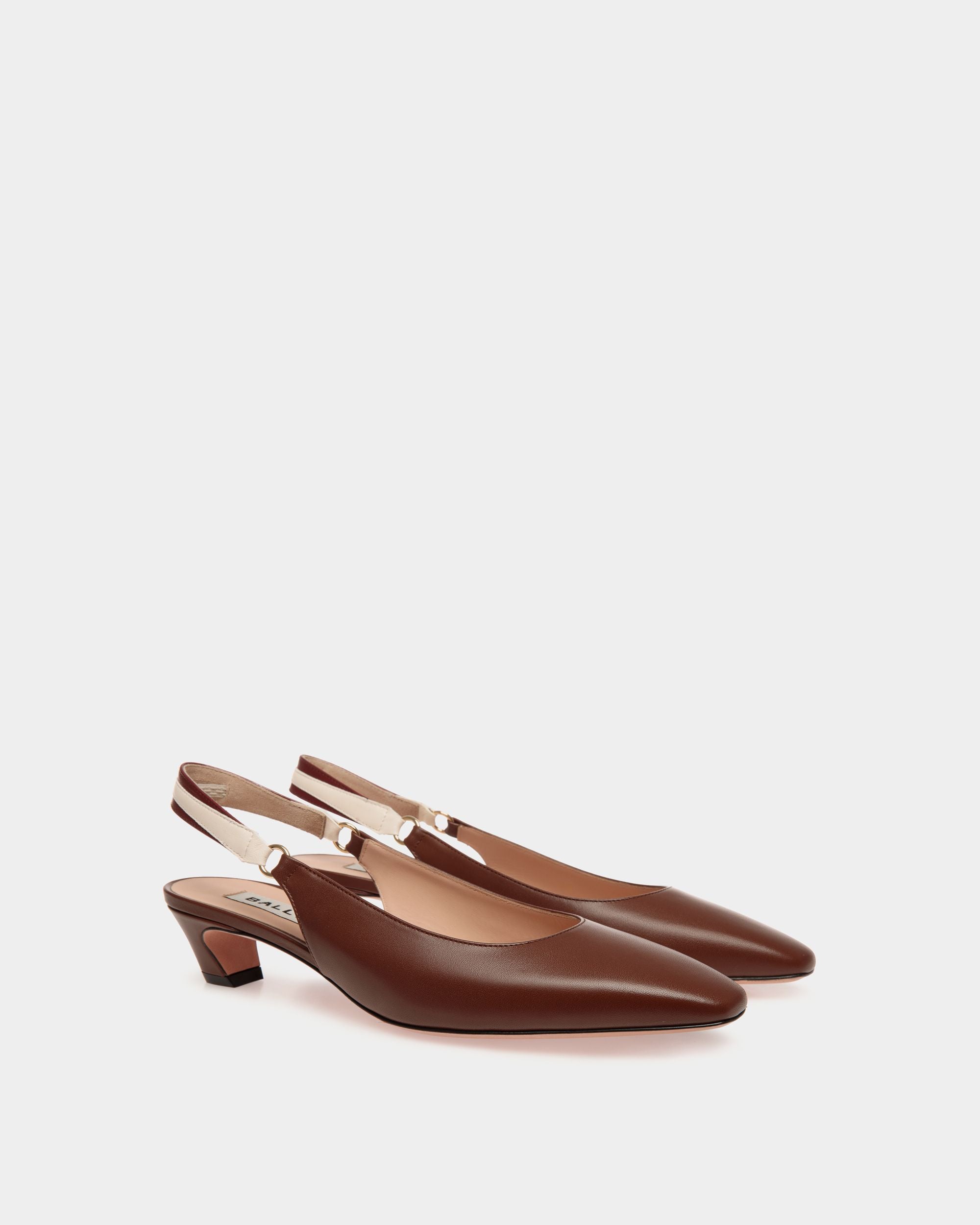 Escarpin Slingback Sylt En Cuir Nappa Marron - Femme - Bally - 03