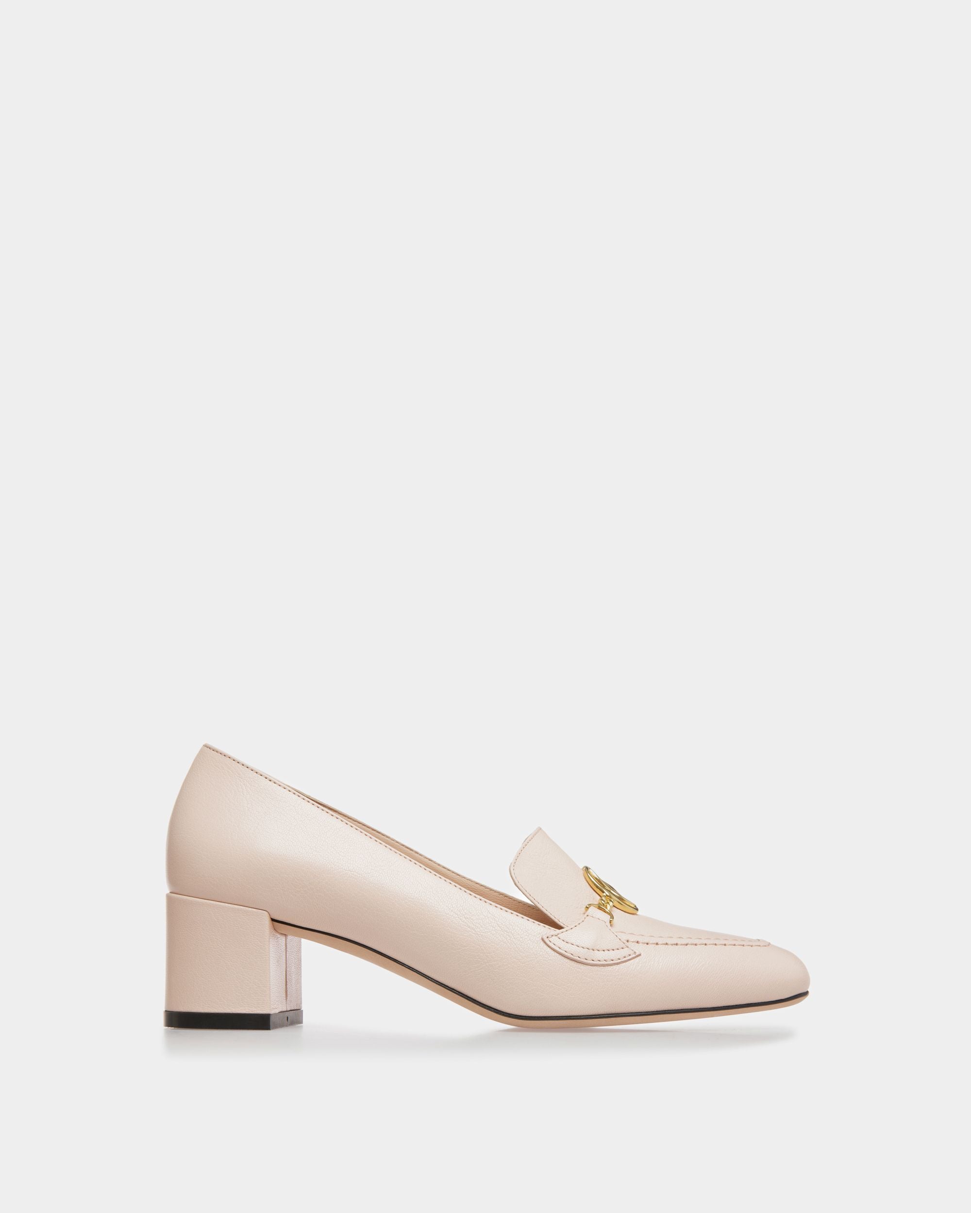 Escarpin Emblem En Cuir Rose - Femme - Bally - 01