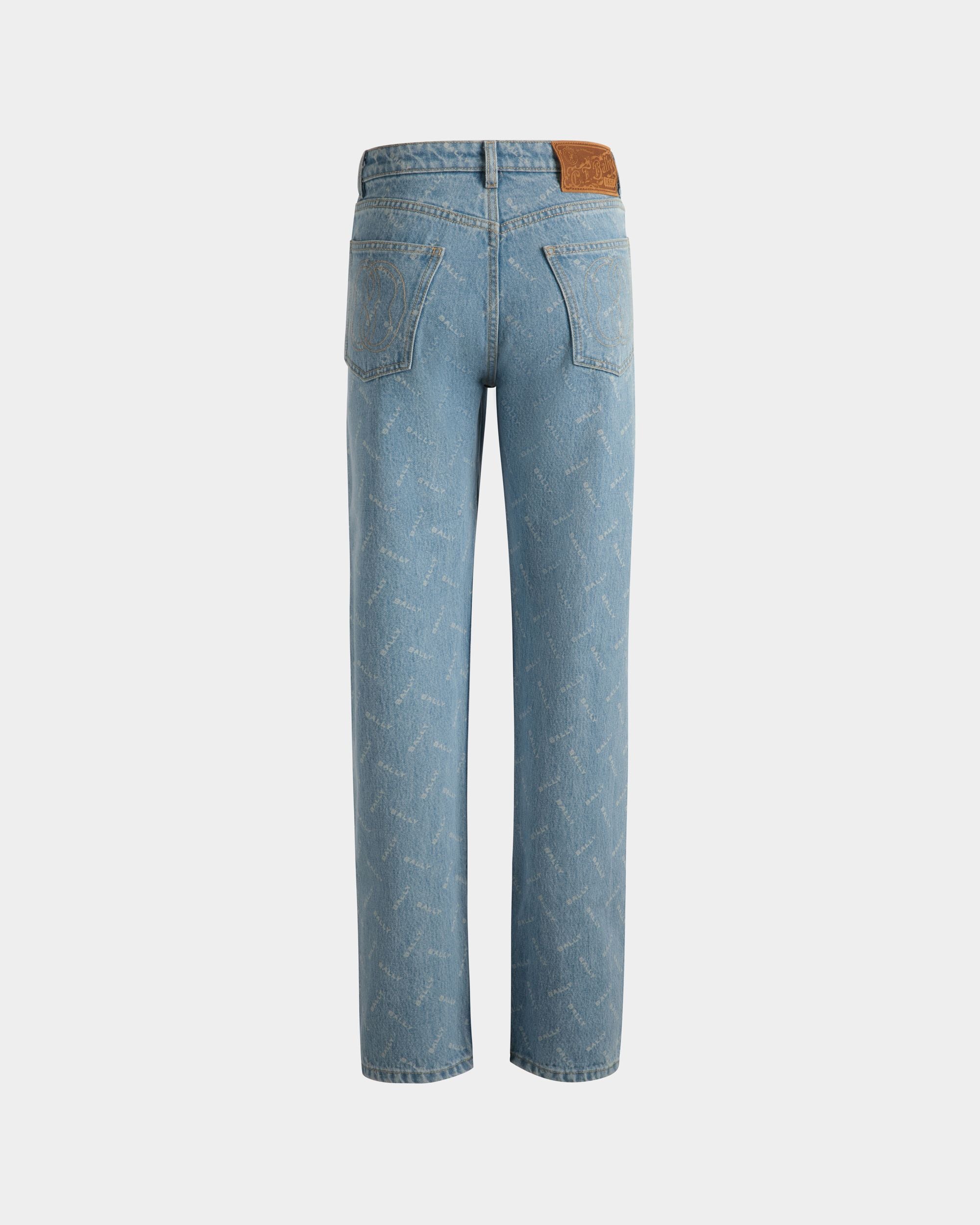 Pantalon En Denim De Coton Bleu Clair - Femme - Bally - 07