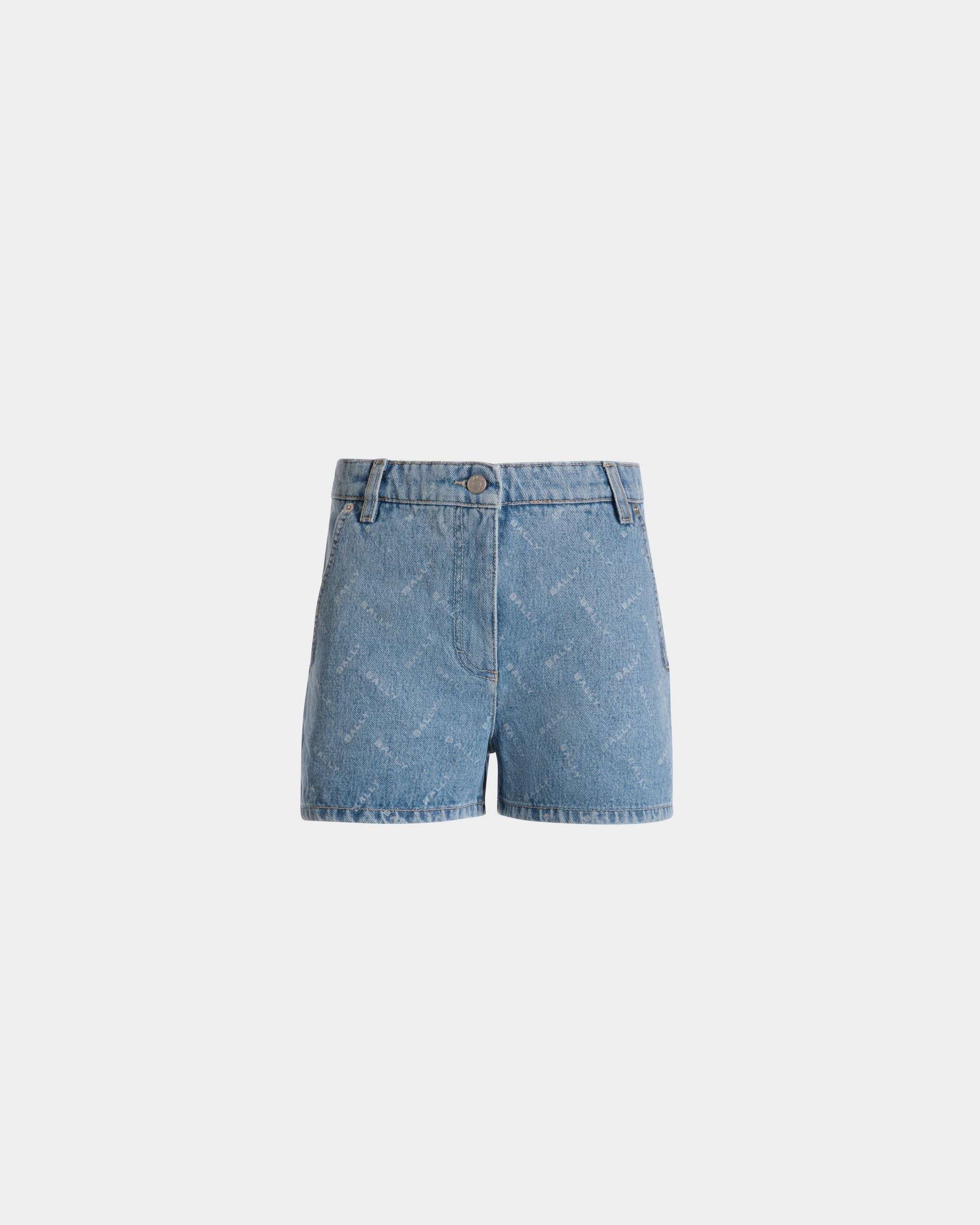 Short En Denim De Coton Light Blue - Femme - Bally - 01